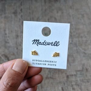 NWT Madewell Wild Leaf Stud Earrings